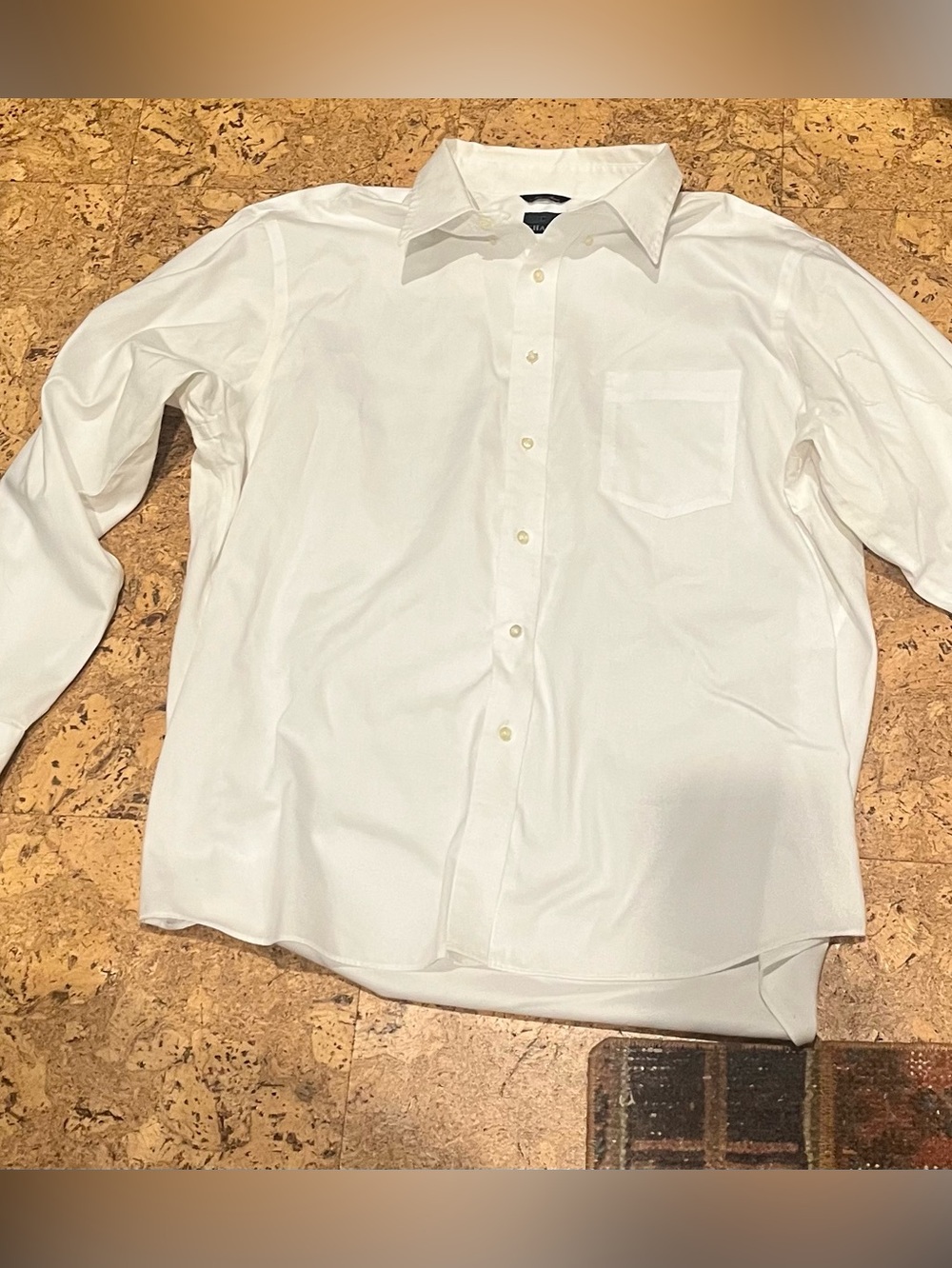 Chaps By RL Men’s White Non-Iron Long Sleeve Button Down Shirt (18  34/35)